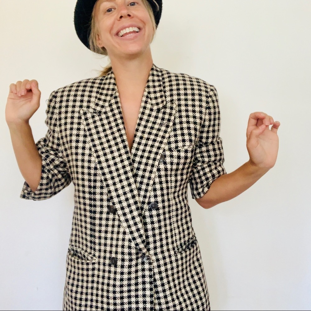 Iconic Alan Austin checkered blazer 80’s vintage - Picture 3 of 8